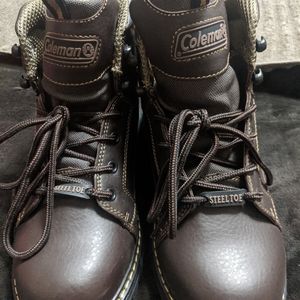 Steel toe work boots